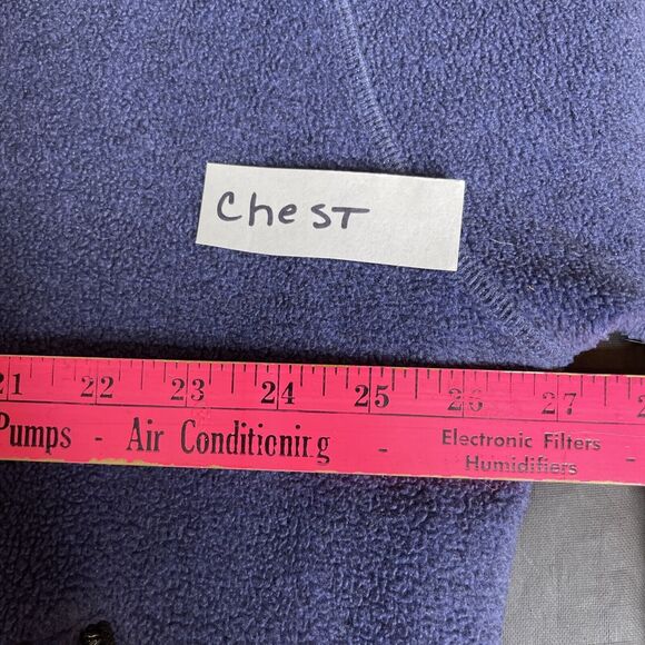 Outersport OT‎ 2000 Blue Fleece Quarter 1/4 Zip Sweatshirt Men Size L Athleisure - Picture 8 of 10